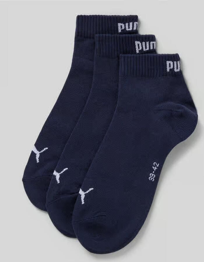 PUMA Korte sokken Ade d ribboorden zachte katoenmix (3 paar) - Foto 4