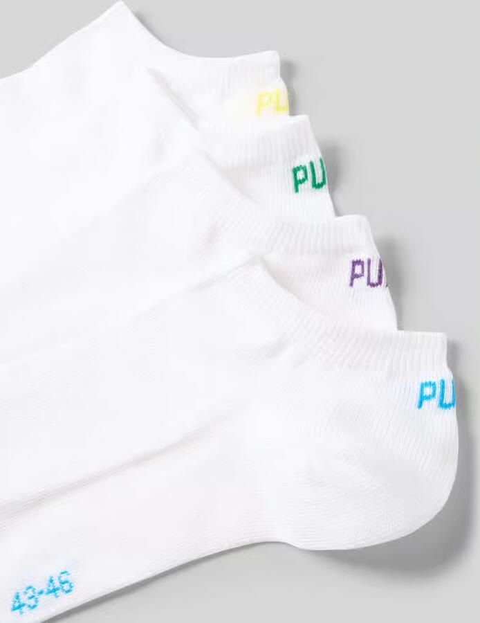 Puma Sneakersokken in een set van 4 met geribde boordjes - Foto 2