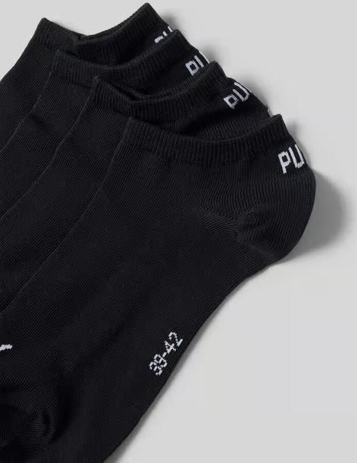 Puma Sneakersokken in een set van 4 met geribde boordjes