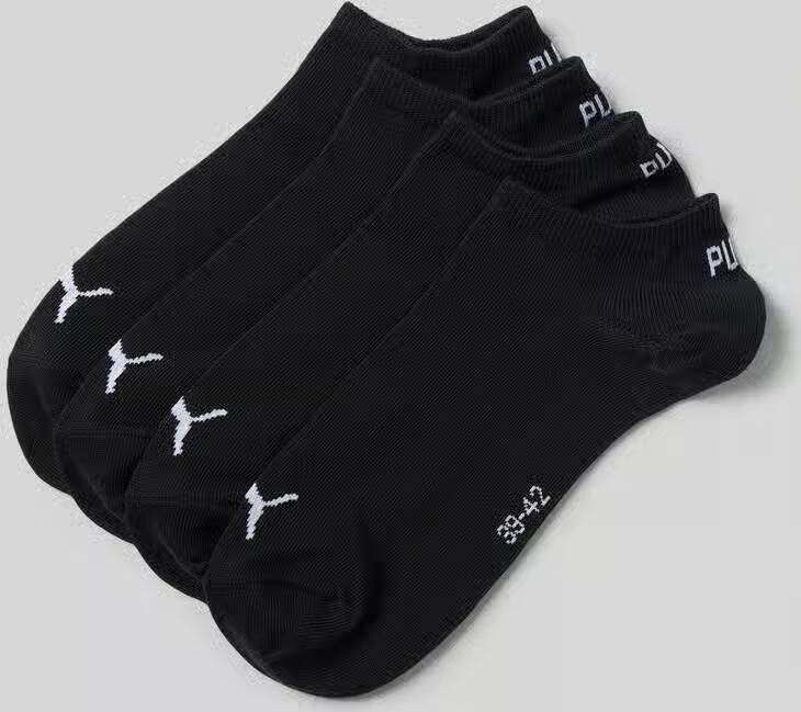 Puma Sneakersokken in een set van 4 met geribde boordjes - Foto 2