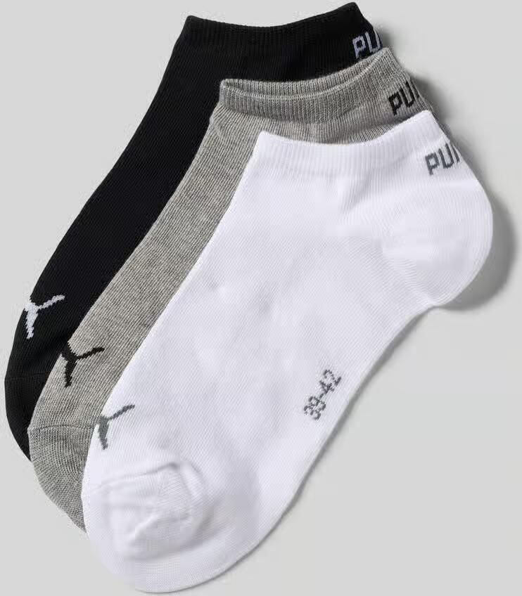 Puma Sneakersokken met labeldetails in een set van 3 paar