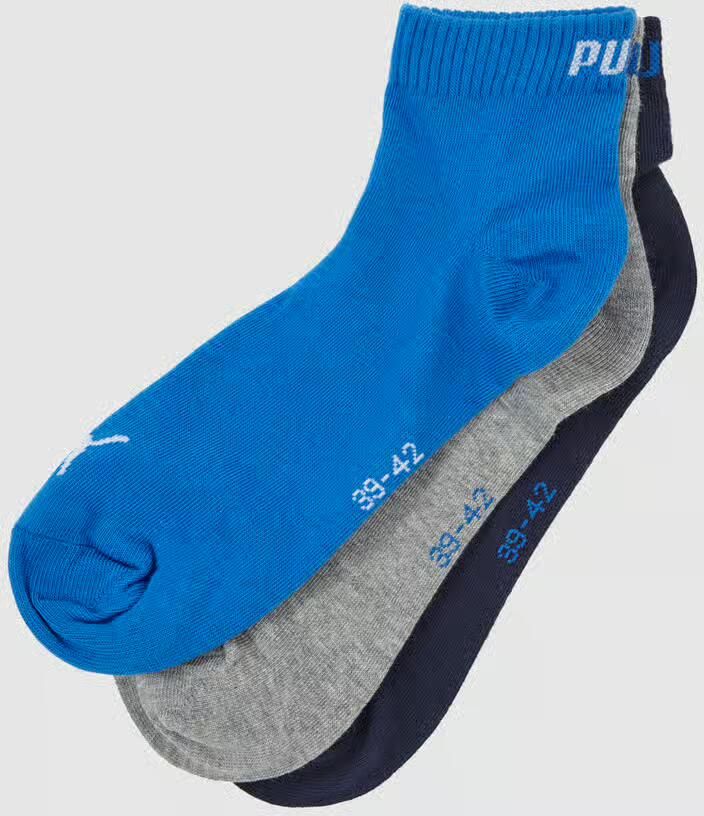 Puma Sneakersokken met logo in een set van 3 paar