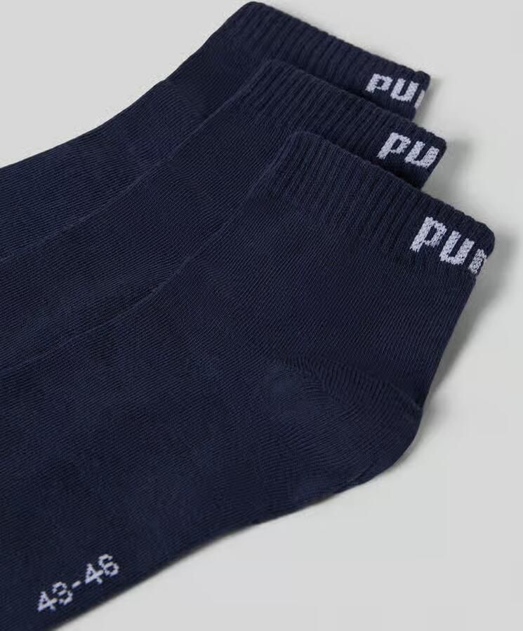 PUMA Korte sokken Ade d ribboorden zachte katoenmix (3 paar)