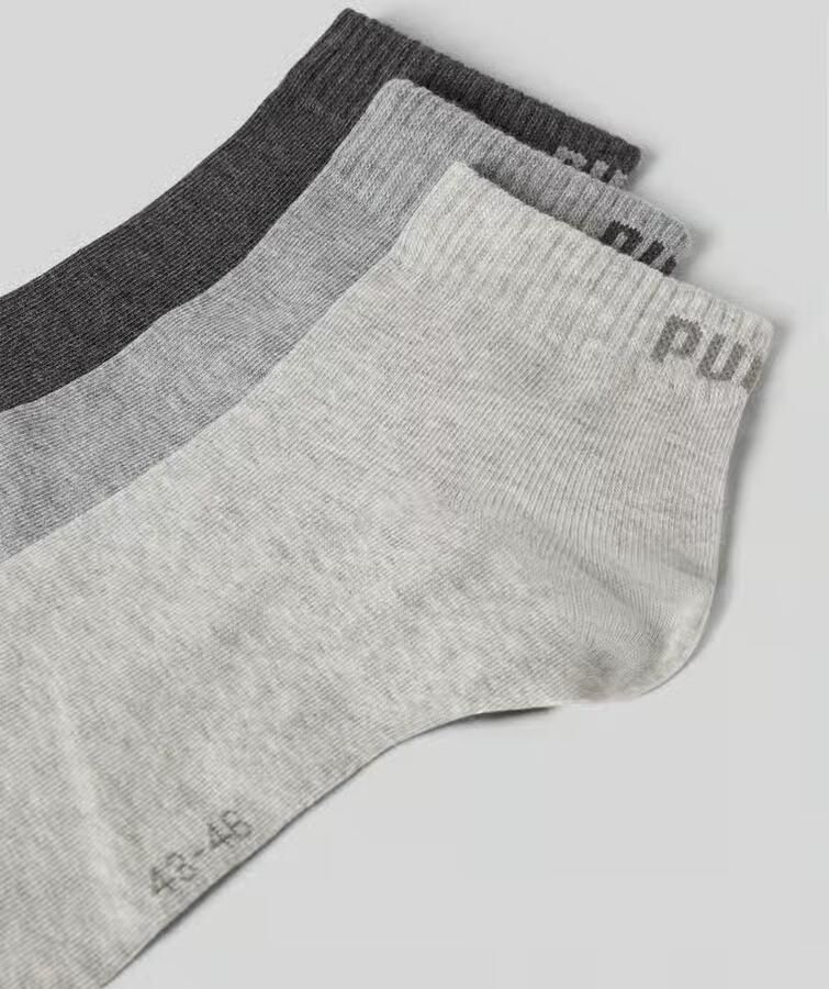 Puma sportsokken set van 3 antraciet grijs lichtgrijs - Foto 4