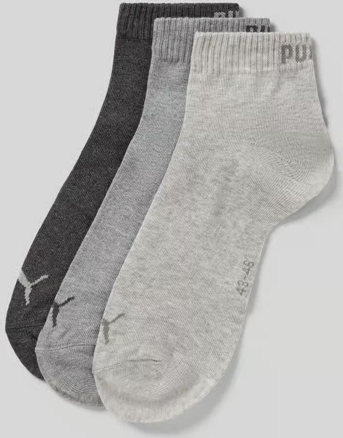 Puma sportsokken set van 3 antraciet grijs lichtgrijs - Foto 3