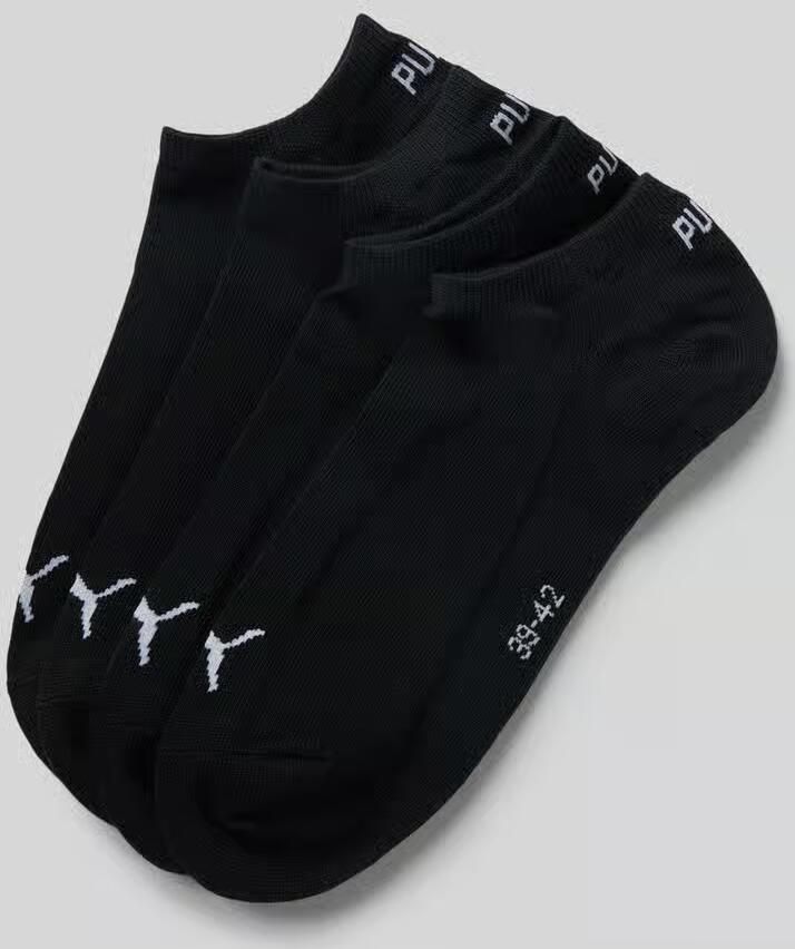 Puma Sneakersokken met logo in een set van 4 - Foto 2