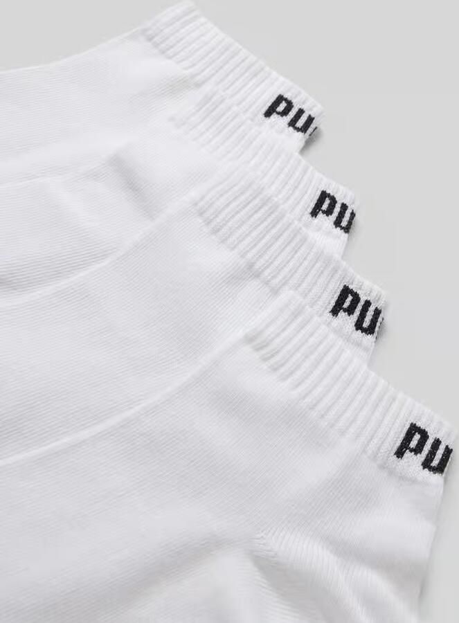 Puma Sneakersokken met logo in een set van 4