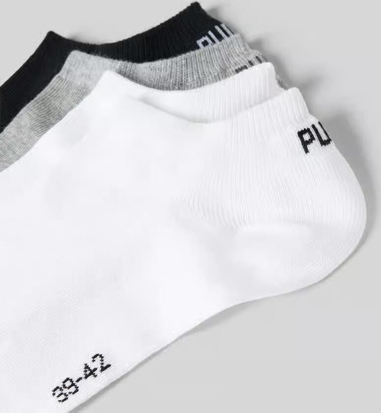 Puma Sneakersokken met logo in een set van 4