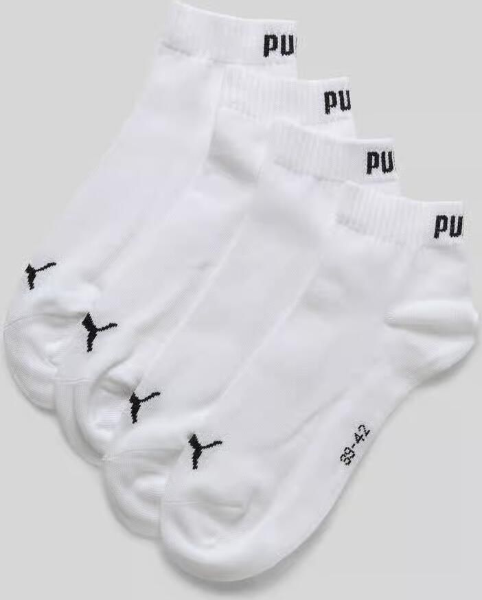 Puma Sneakersokken met logo in een set van 4 - Foto 2