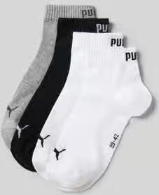 Puma Sneakersokken met logo in een set van 4