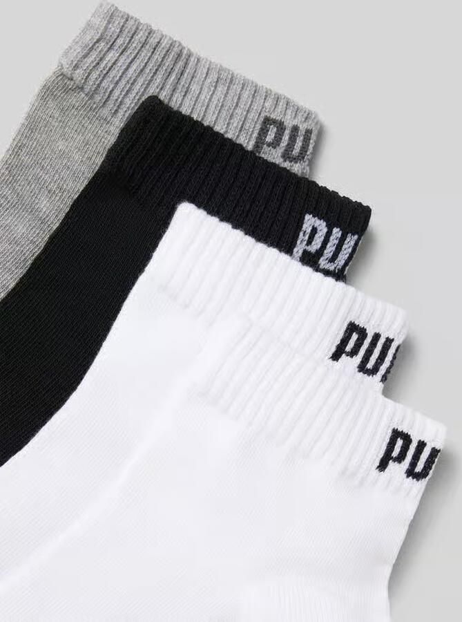 Puma Sneakersokken met logo in een set van 4
