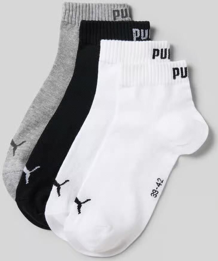 Puma Sneakersokken met logo in een set van 4 - Foto 2