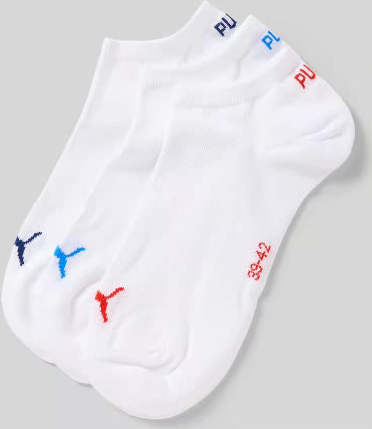 Puma Sneakersokken met logo in set van 3