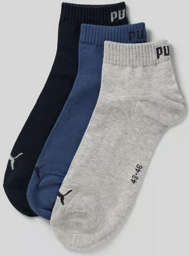 PUMA Korte sokken Ademend ribboorden zachte katoenmix (3 paar) - Foto 4