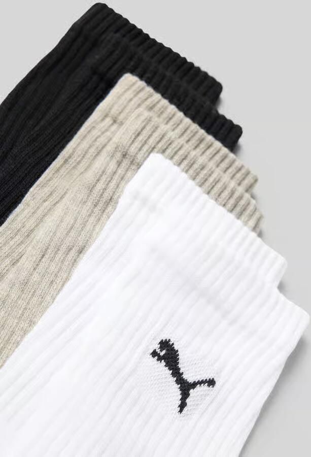 PUMA Sportsokken UNISEX CREW SOCK 6P ECOM Cat-logo frotté-zool ribgebord (6 paar) - Foto 3