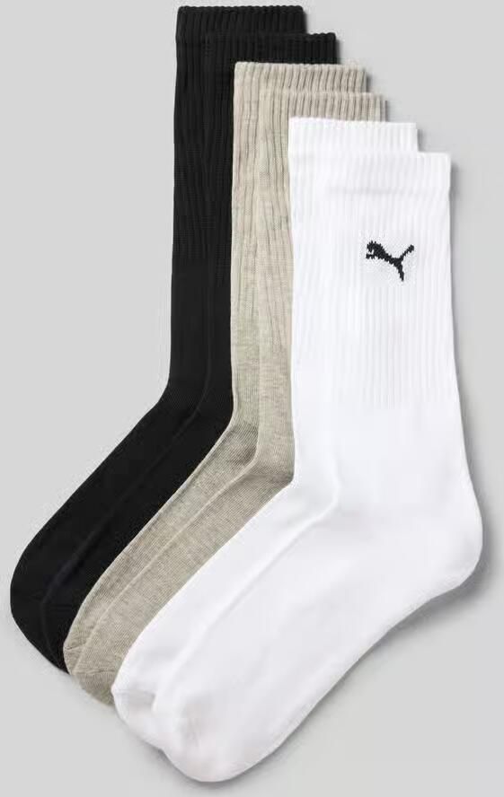 PUMA Sportsokken UNISEX CREW SOCK 6P ECOM Cat-logo frotté-zool ribgebord (6 paar) - Foto 4
