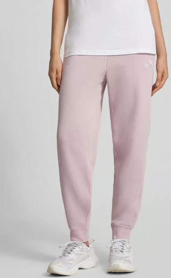 Puma sweatpants met labelstitching en elastische band - Foto 2