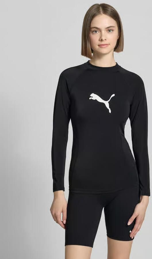 PUMA Zwemshirt SWIM WOMEN LONG SLEEVE RASH GUARD Logoprint lange mouwen functionele pasvorm - Foto 7