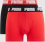Puma 2-Pack Basic Boxershorts Rood Zwart Black Dames - Thumbnail 2