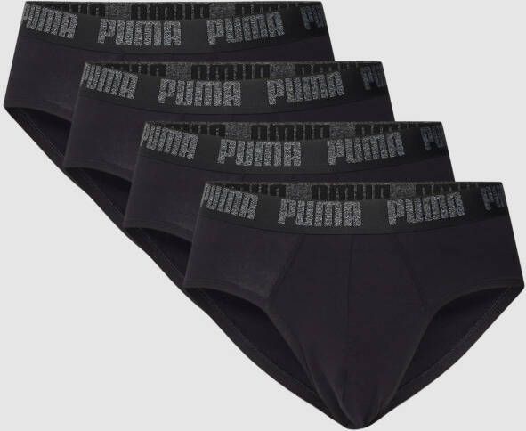 Puma Slip met elastische band met logo in een set van 4 stuks
