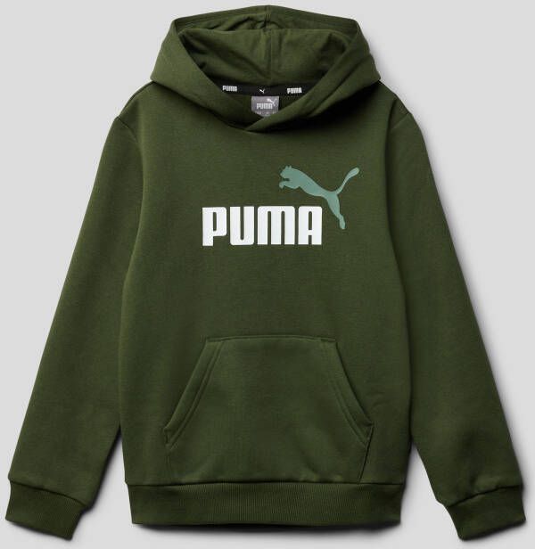 Puma hoodie met logo donkergroen Sweater Logo 140