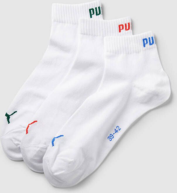 Puma Sokken met labeldetails in een set van 3 paar model '3P QUARTER'