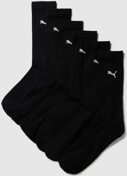 Puma Sokken met labelprint in een set van 6 paar model 'UNISEX CREW SOCK'
