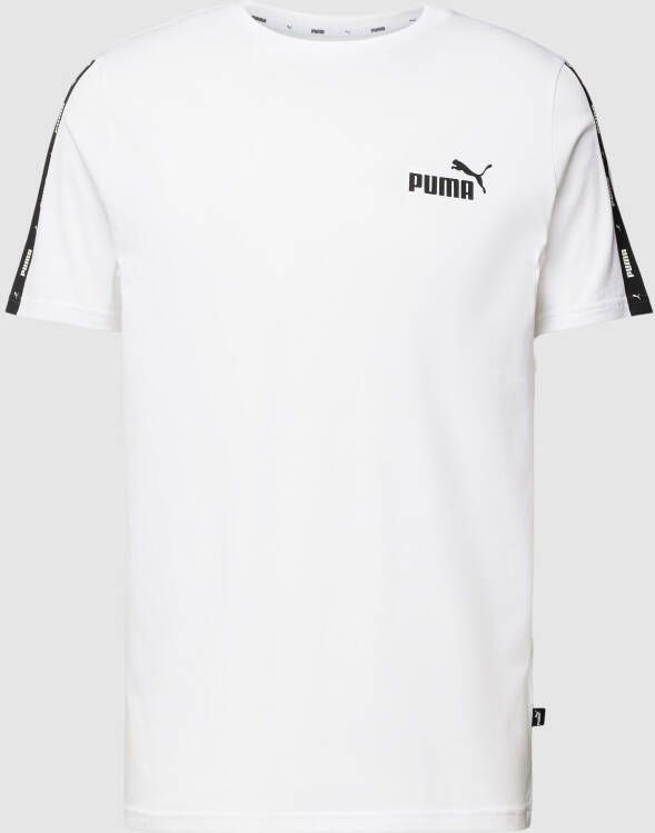 PUMA PERFORMANCE T-shirt met labelprint model 'Tape Tee'