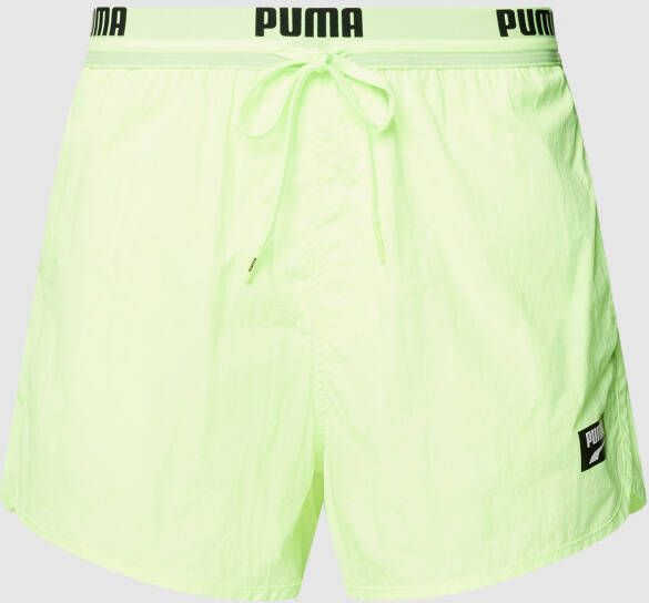 Puma Gele zwemmen track shorts voor heren Green Heren