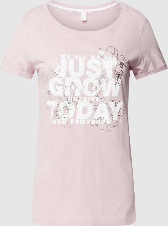 QS by s.Oliver T-shirt met statementprint model 'Just Grow'