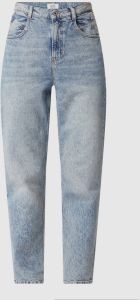 Q S designed by cropped high waist mom jeans light denim