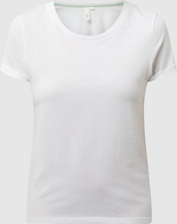 QS T-shirt met labeldetail model 'Basic'