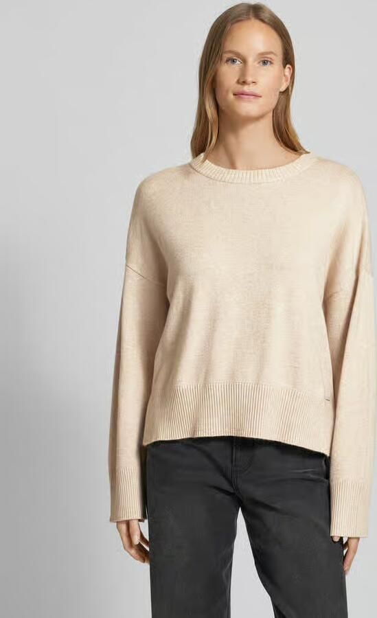 QS Gebreide pullover van viscosemix met extra brede schouders - Foto 2