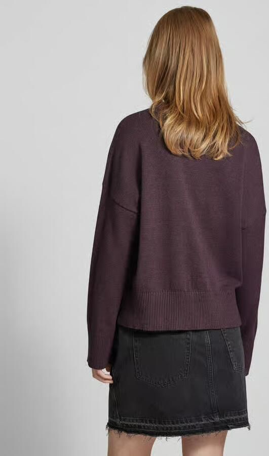 QS Gebreide pullover van viscosemix met extra brede schouders