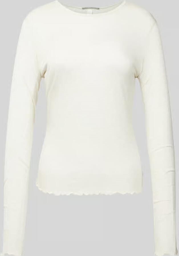 QS Shirt met lange mouwen van viscosemix met geschulpte zoom - Foto 2
