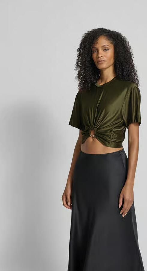 Rabanne Blousetop van viscosemix met cut-out - Foto 3