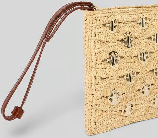 Rabanne Clutch in Vlechtlook