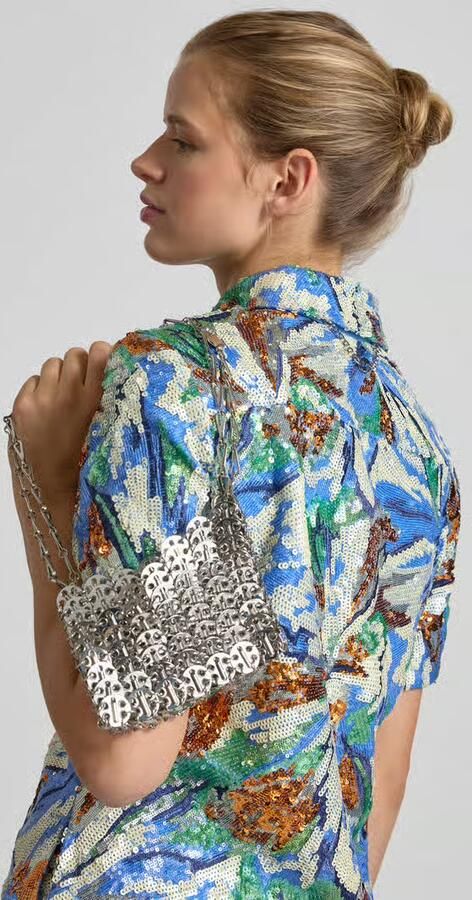 Rabanne Handtas in kettinglook - Foto 2