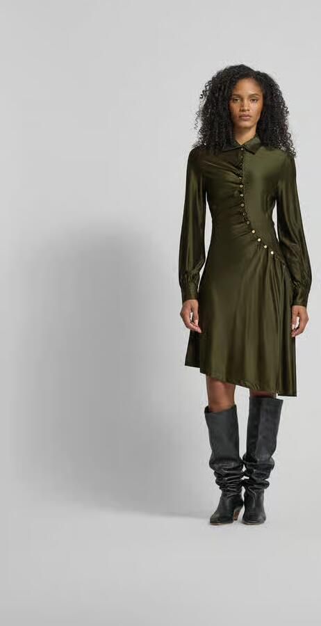 Rabanne Knielange jurk met knoopsluiting - Foto 3