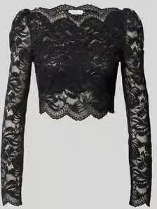 Rabanne Kort blouse met lange mouwen van kant