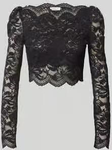 Rabanne Kort blouse met lange mouwen van kant