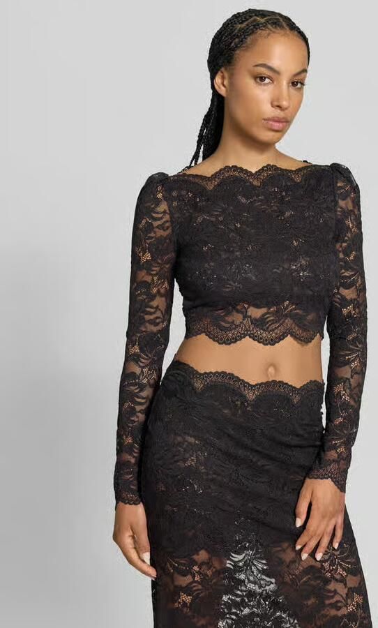 Rabanne Kort blouse met lange mouwen van kant - Foto 2