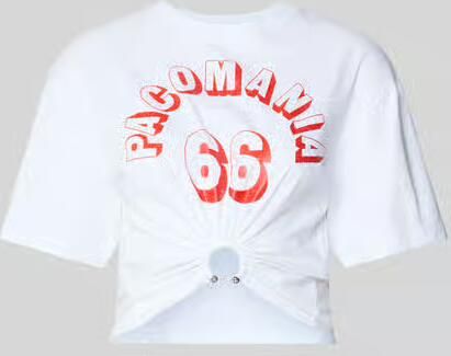 Rabanne Kort T-shirt met Sierdetail - Foto 2
