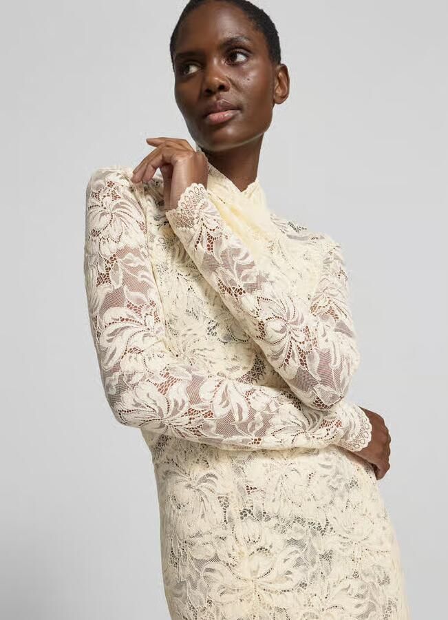 Rabanne Maxi-jurk van kant met stretch