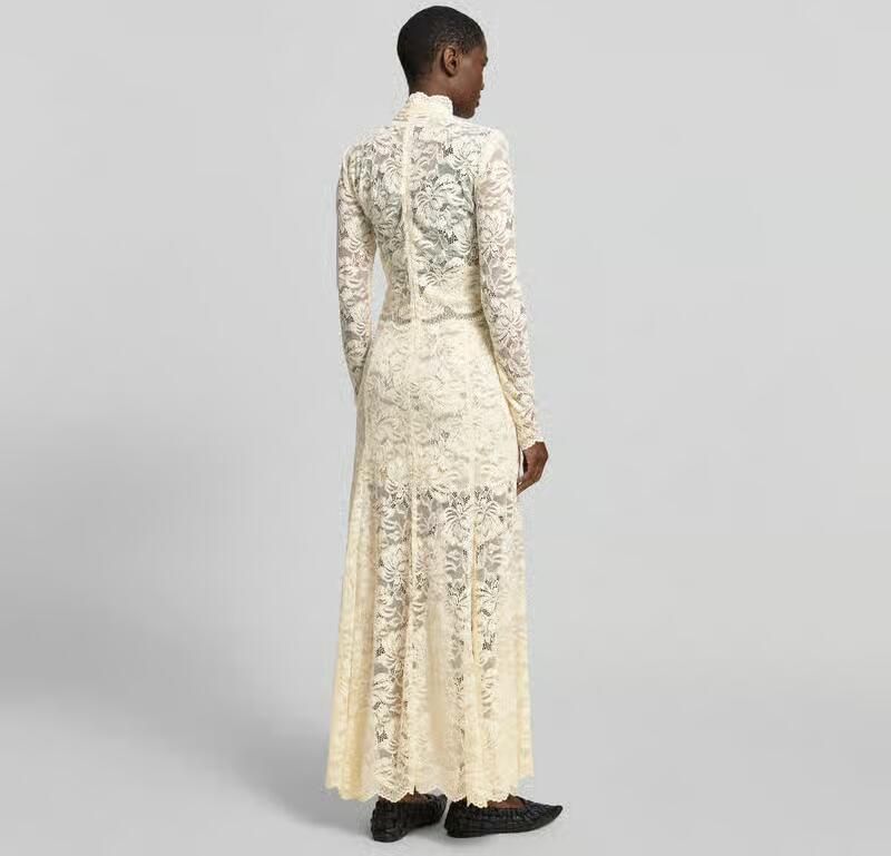 Rabanne Maxi-jurk van kant met stretch - Foto 3