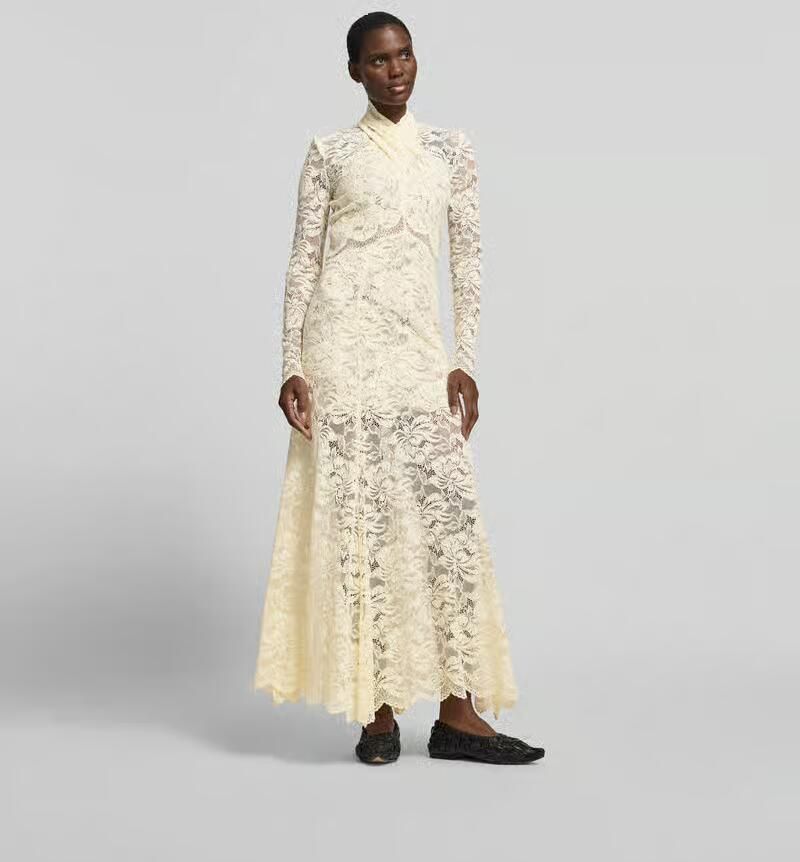 Rabanne Maxi-jurk van kant met stretch - Foto 2
