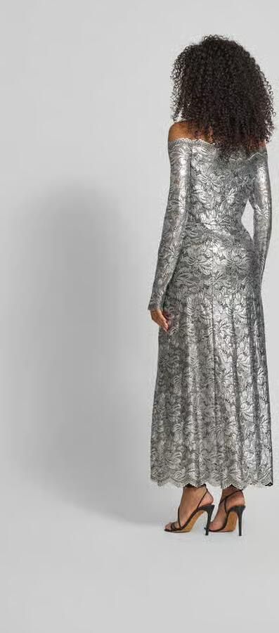 Rabanne Off shoulder-jurk van kant - Foto 3