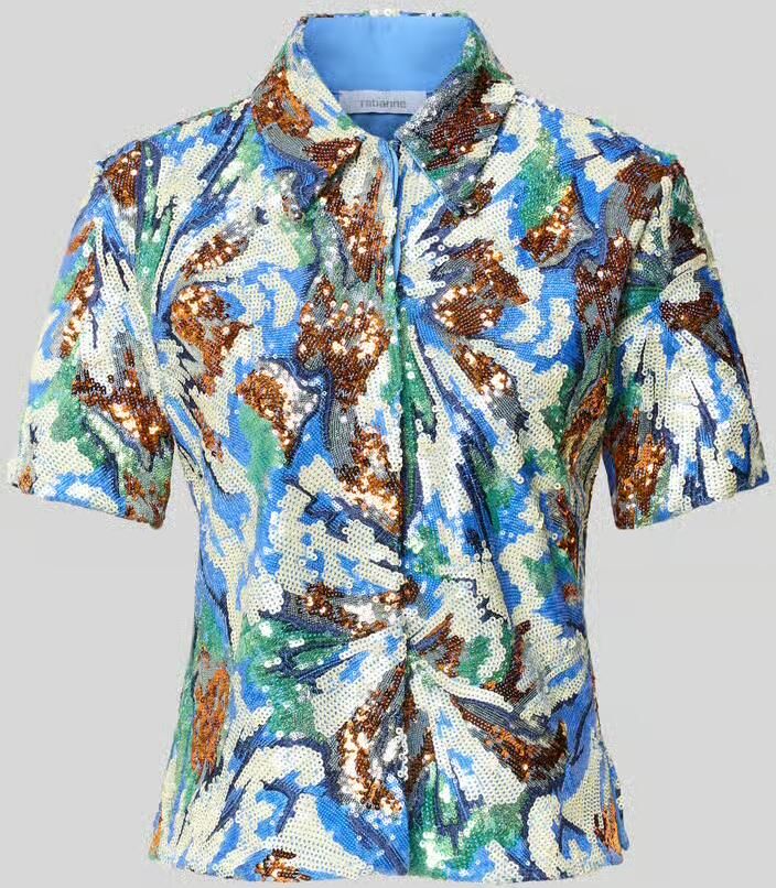 Rabanne overhemdblouse met all-over pailletten - Foto 2