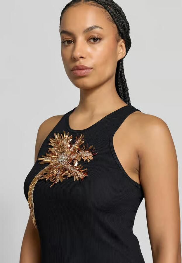 Rabanne Slim Fit maxi-jurk met siersteentjes - Foto 2