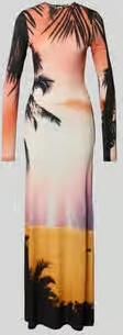 Rabanne Slim fit maxi-jurk van viscosemix
